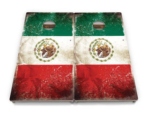 Mexico Flag Cornhole Boards - Professional Tournament Series by Cornhole Solutions, custom cornhole board detail photo 2