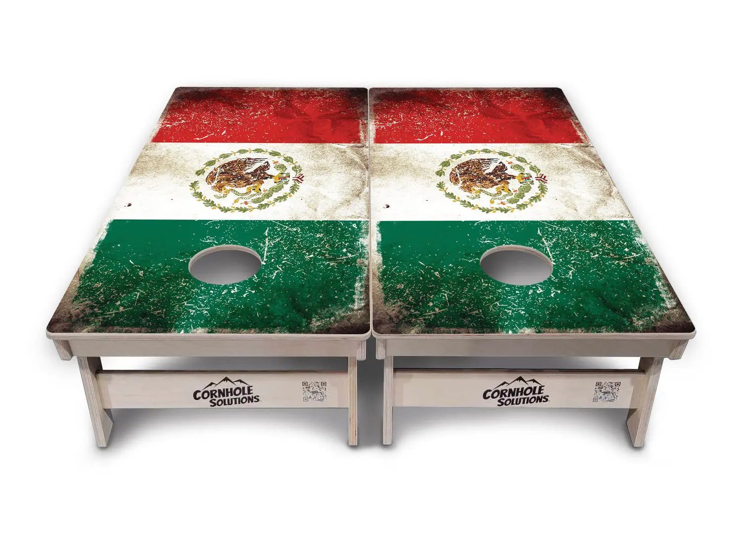 Mexico Flag Cornhole Boards - Professional Tournament Series by Cornhole Solutions, custom cornhole board detail photo 5
