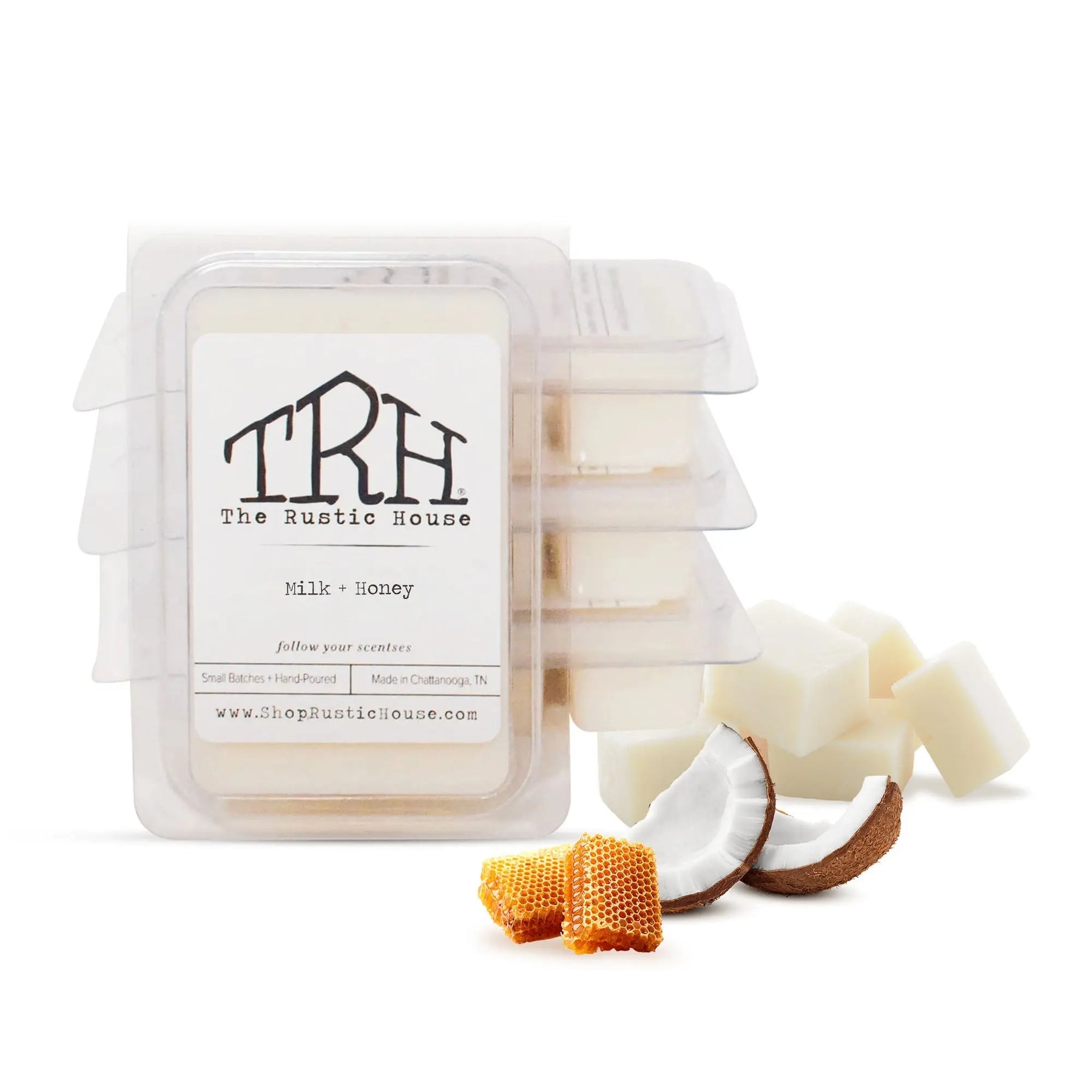 Milk + Honey Wax Melt by The Rustic House, Southern food gift main product photo