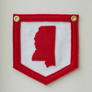 Mini State Pennant by Crooked Letter, Southern home decor detail photo 2