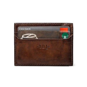 Benjamin Leather Front Pocket Wallet by Mission Mercantile Leather Goods, Southern food gift detail photo 8
