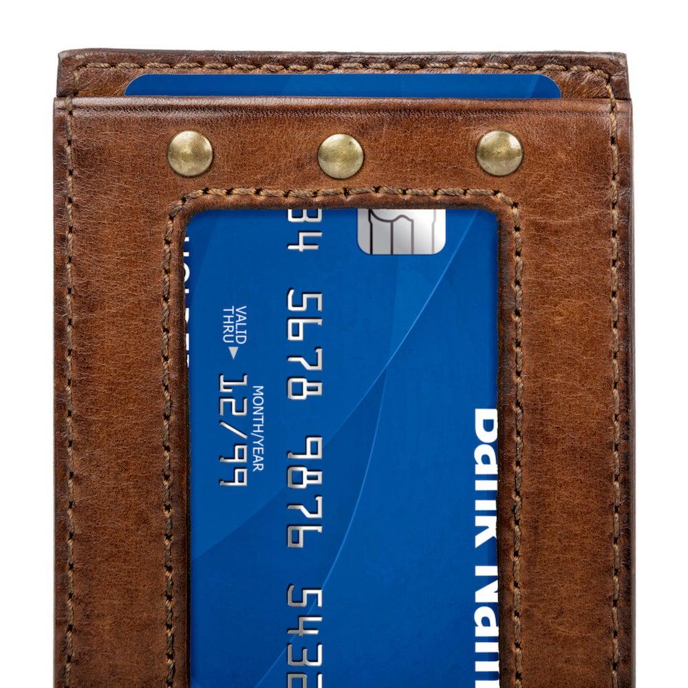 Benjamin Leather Front Pocket Wallet by Mission Mercantile Leather Goods, Southern food gift detail photo 9