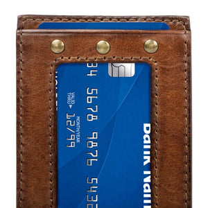 Benjamin Leather Front Pocket Wallet by Mission Mercantile Leather Goods, Southern food gift detail photo 9