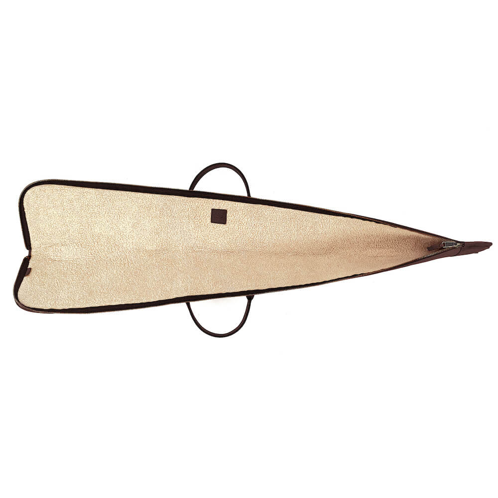 White Wing Leather Hunting Shotgun Case by Mission Mercantile Leather Goods, handmade leather goods detail photo 6