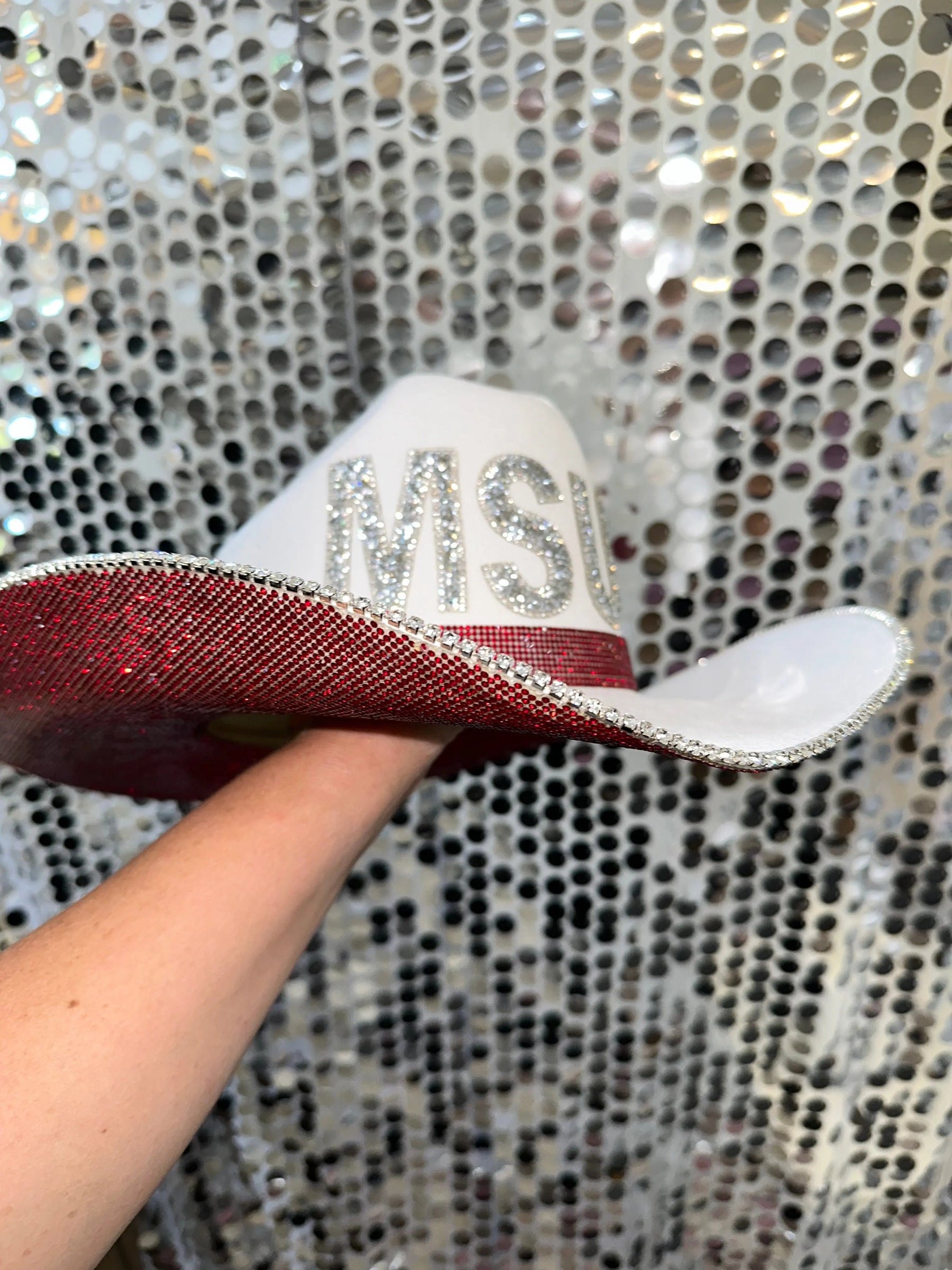 Mississippi State University by Rhinestone Cowgirl, custom hat detail photo 2