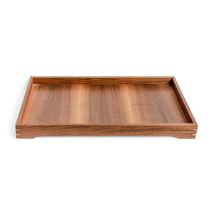 Modern Wooden Tray with Brass Details by Alabama Sawyer, Southern home decor detail photo 2