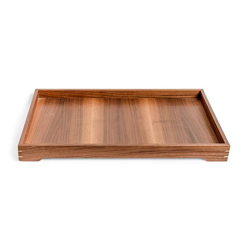 Modern Wooden Tray with Brass Details by Alabama Sawyer, Southern home decor detail photo 2