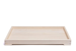Modern Wooden Tray with Brass Details by Alabama Sawyer, Southern home decor detail photo 4