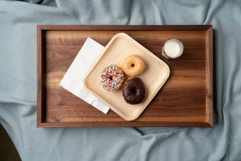 Modern Wooden Tray with Brass Details by Alabama Sawyer, Southern home decor detail photo 7