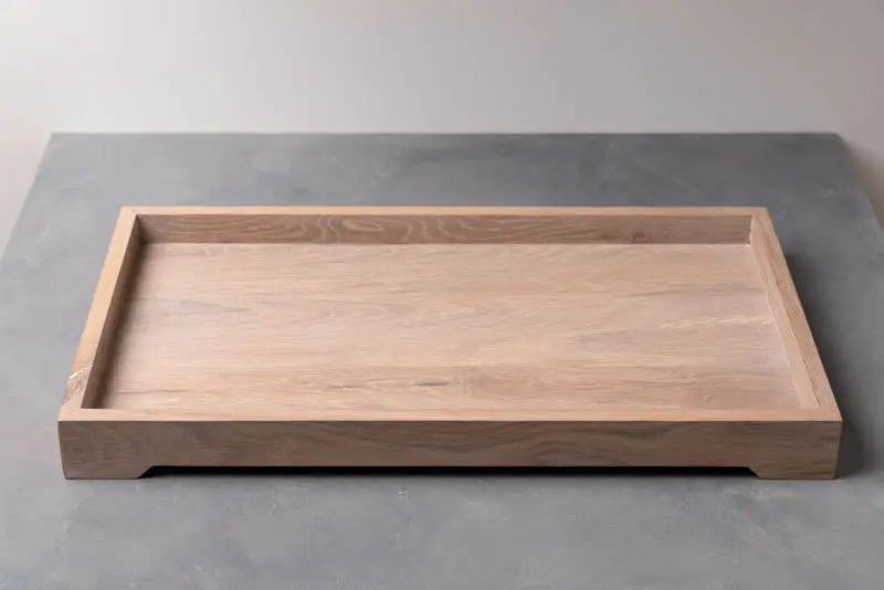 Modern Wooden Tray with Brass Details by Alabama Sawyer, Southern home decor detail photo 9