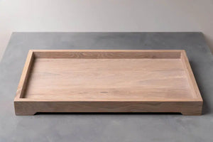 Modern Wooden Tray with Brass Details by Alabama Sawyer, Southern home decor detail photo 9