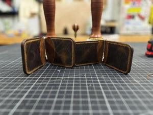 Money Clip Wallets by Kw Leatherworks, handmade leather goods detail photo 2
