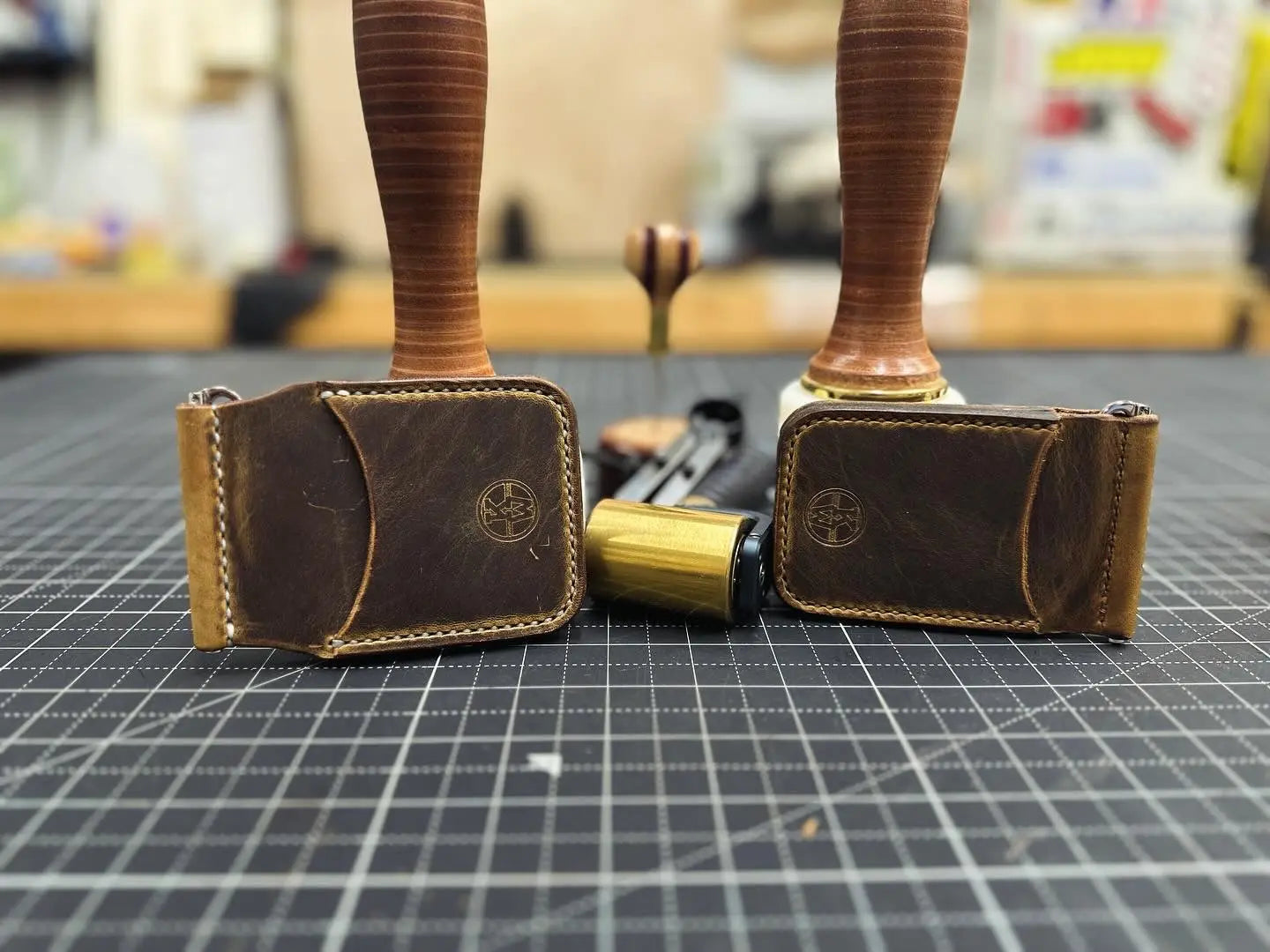 Money Clip Wallets by Kw Leatherworks, handmade leather goods detail photo 3