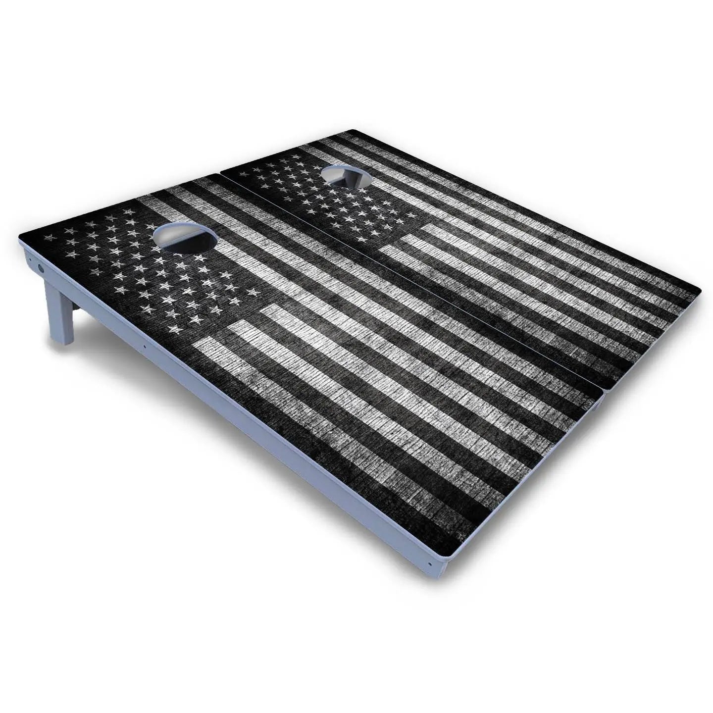 Monochrome Flag Cornhole Boards - All Weather Series by Cornhole Solutions, custom cornhole board detail photo 3