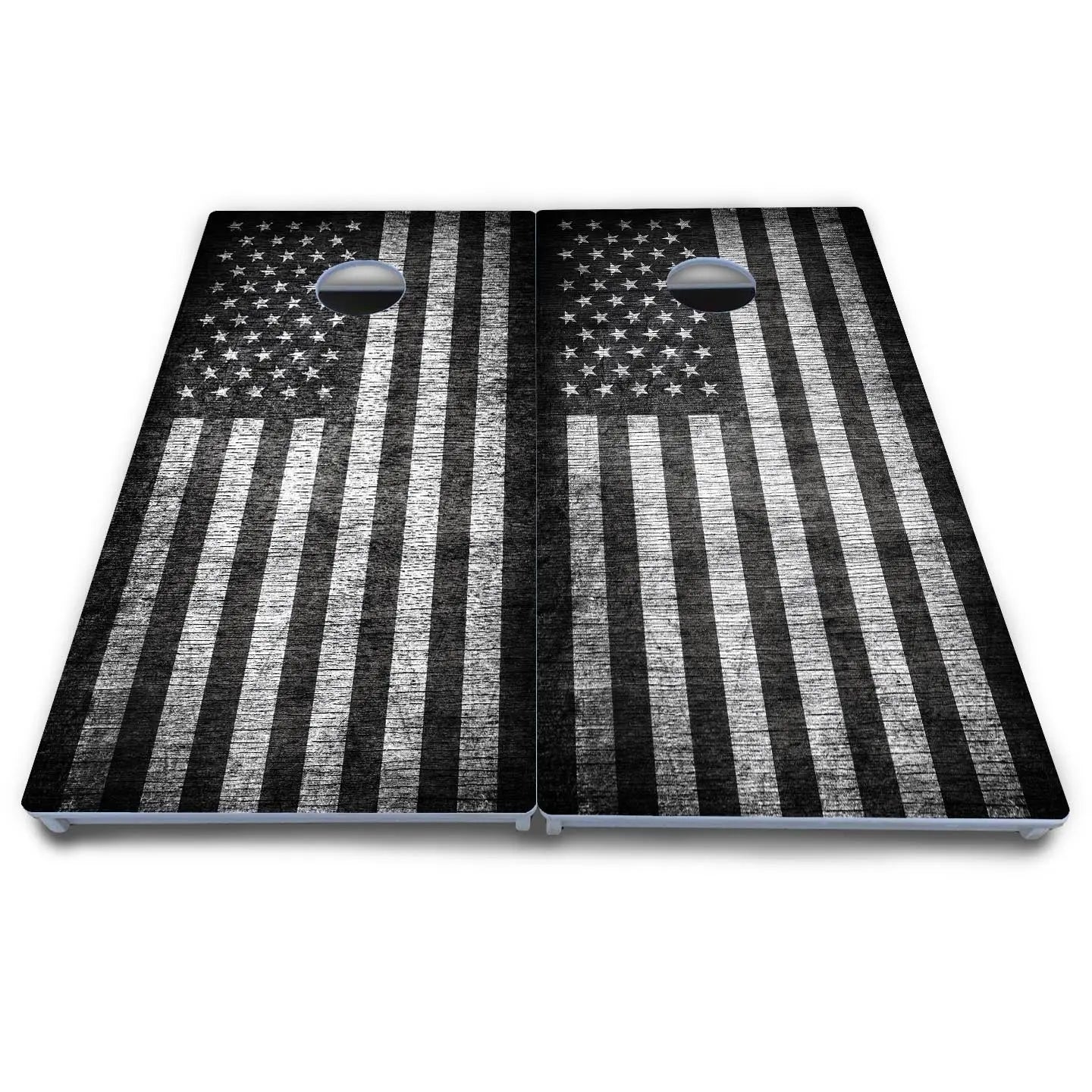 Monochrome Flag Cornhole Boards - All Weather Series by Cornhole Solutions, custom cornhole board detail photo 4