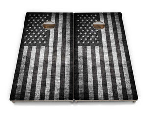 Monochrome Flag Cornhole Boards - Professional Tournament Series by Cornhole Solutions, custom cornhole board detail photo 4