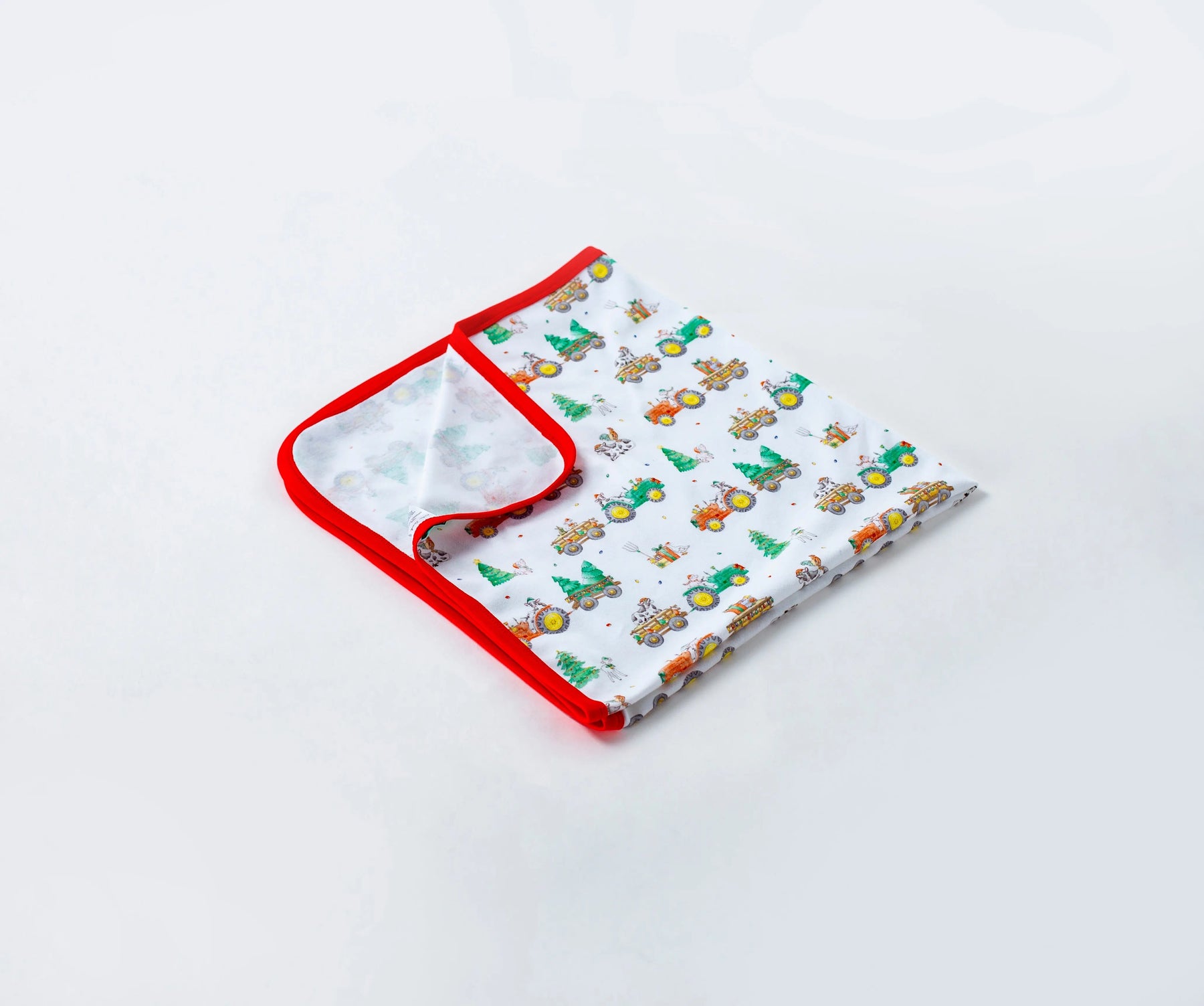 Moo-y Christmas Organic Cotton Christmas Baby Blanket by Nola Tawk, children's boutique clothing detail photo 2