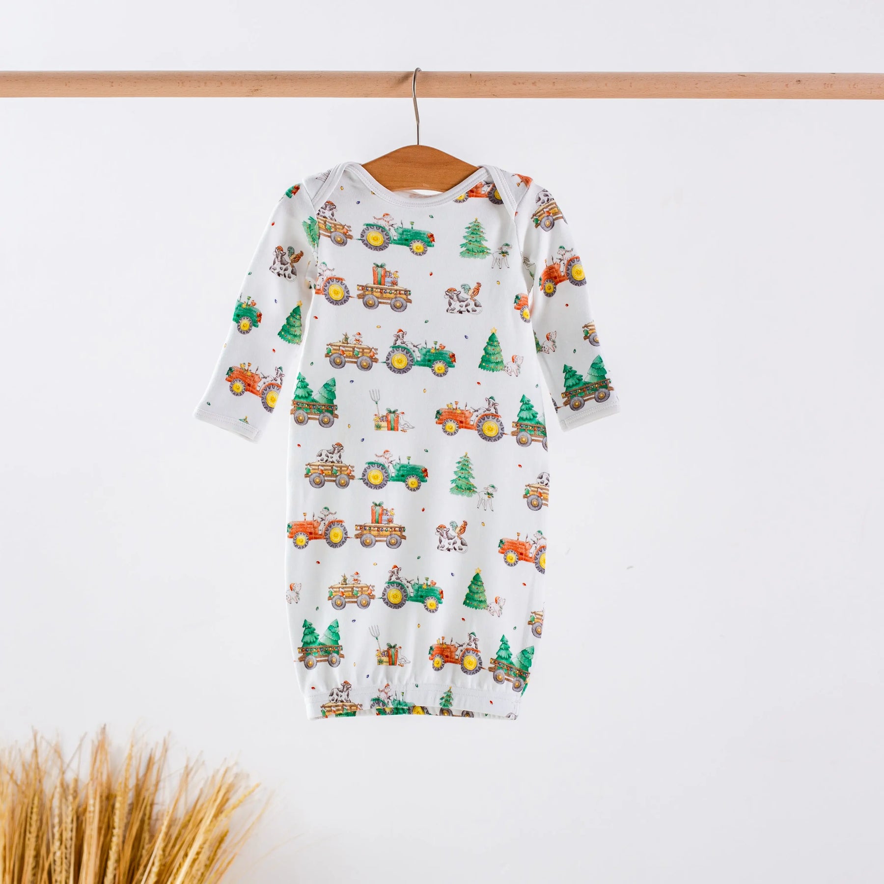 Moo-y Christmas Organic Cotton Christmas Kids Pajamas by Nola Tawk, Southern food gift detail photo 3