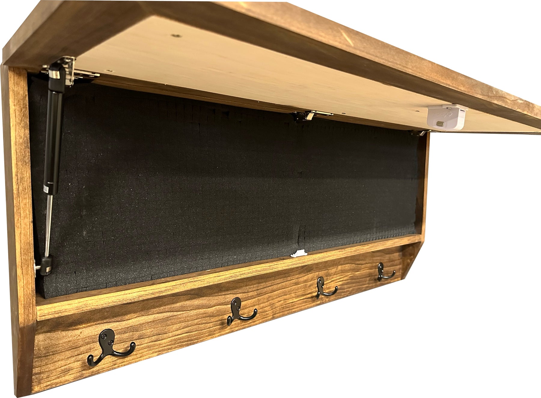 Moose Hunting Hidden Gun Storage Coat Rack Concealment Shelf with Hooks for Coats, Bags, & Hats by Bellewood Designs, Southern home decor detail photo 13