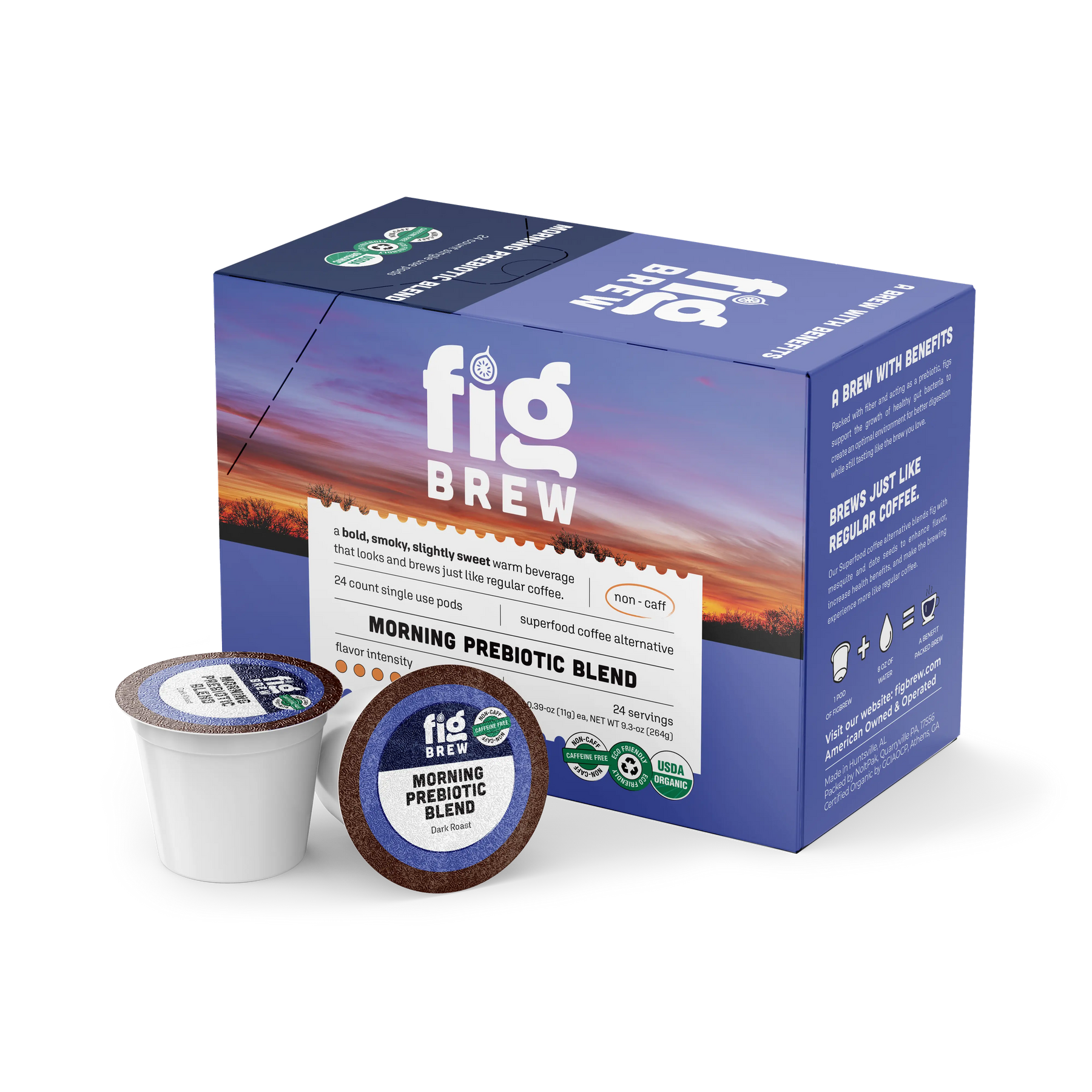 Morning Prebiotic Blend 24ct Single Use Pods by FigBrewLLC, Southern food gift main product photo