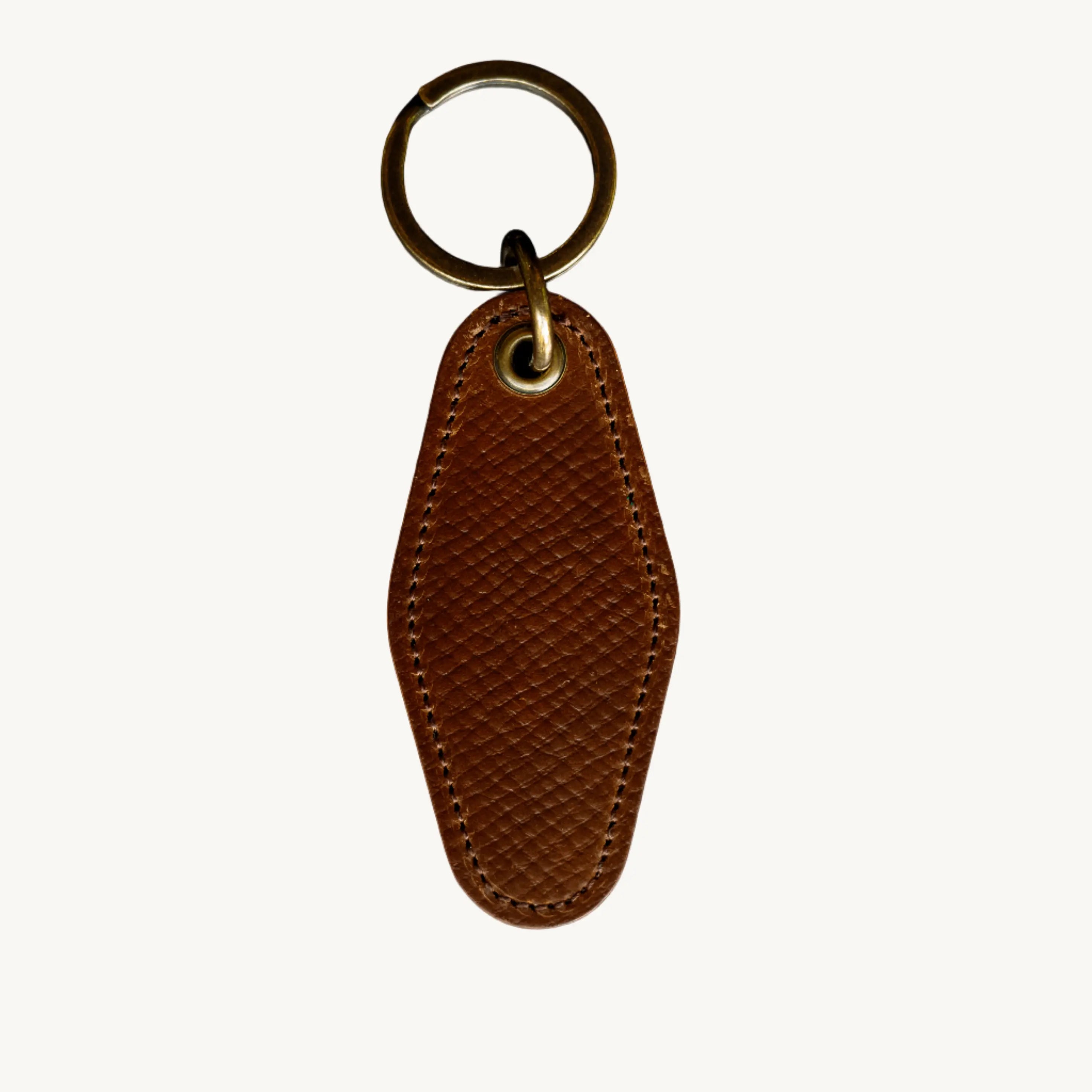 Motel Key Ring - Armagnac Hatchgrain Shell Cordovan by Loyal Stricklin, handmade jewelry main product photo