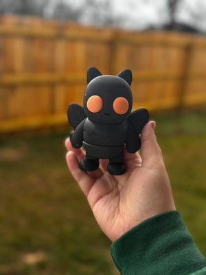 Mothman 3D Printed Fidget Toy | Large Cryptid Sensory Toy by Mushroom Lady Co, paper gift detail photo 2