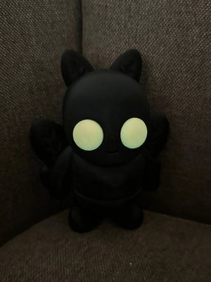 Mothman 3D Printed Fidget Toy | Large Cryptid Sensory Toy by Mushroom Lady Co, paper gift detail photo 4