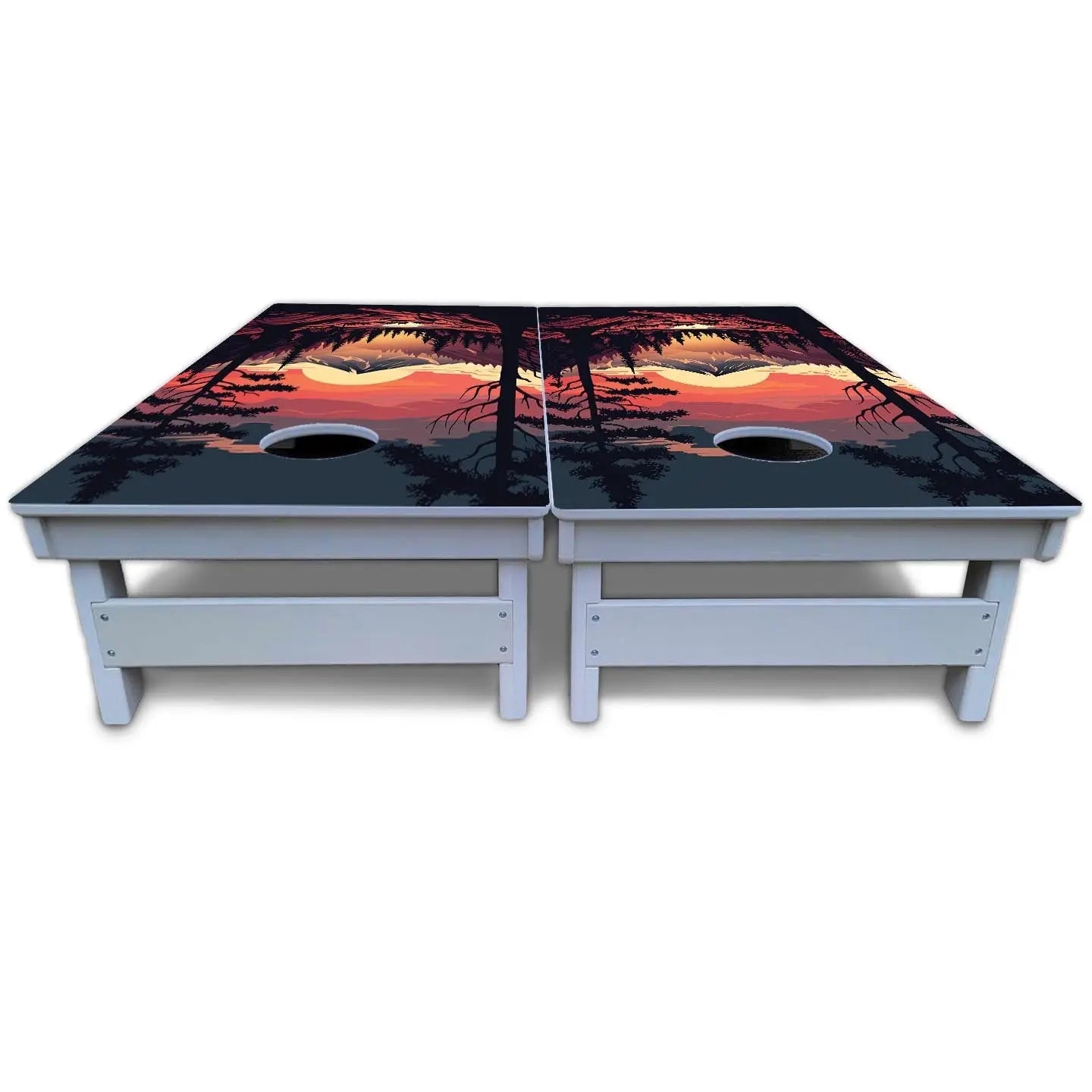 Mountain Sunset Cornhole Boards - All Weather Series by Cornhole Solutions, custom cornhole board detail photo 5