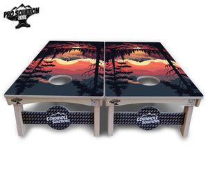Mountain Sunset Cornhole Boards - Pro Solution Elite Series by Cornhole Solutions, custom cornhole board detail photo 4