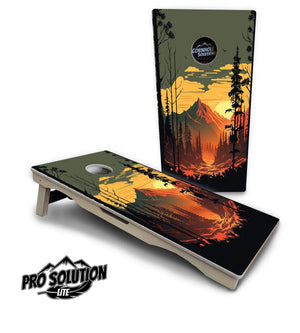 Mountain Sunset Cornhole Boards - Pro Solution Lite Series by Cornhole Solutions, custom cornhole board detail photo 10