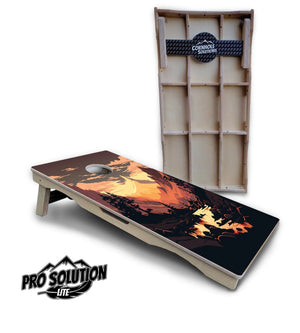 Mountain Sunset Cornhole Boards - Pro Solution Lite Series by Cornhole Solutions, custom cornhole board detail photo 12
