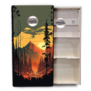 Mountain Sunset Cornhole Boards - Professional Tournament Series by Cornhole Solutions, custom cornhole board detail photo 9