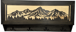 Mountain Scene Concealed Gun Storage Coat, Key, Bag Storage by Bellewood Designs, handmade leather goods detail photo 10