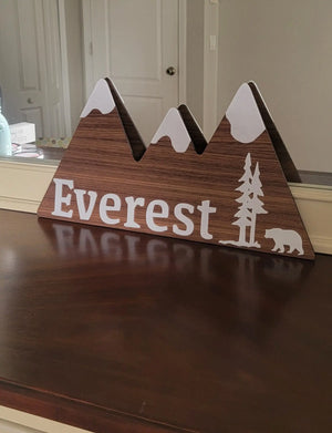Mountains Personalized sign by EverLee Creations, Southern home decor detail photo 3