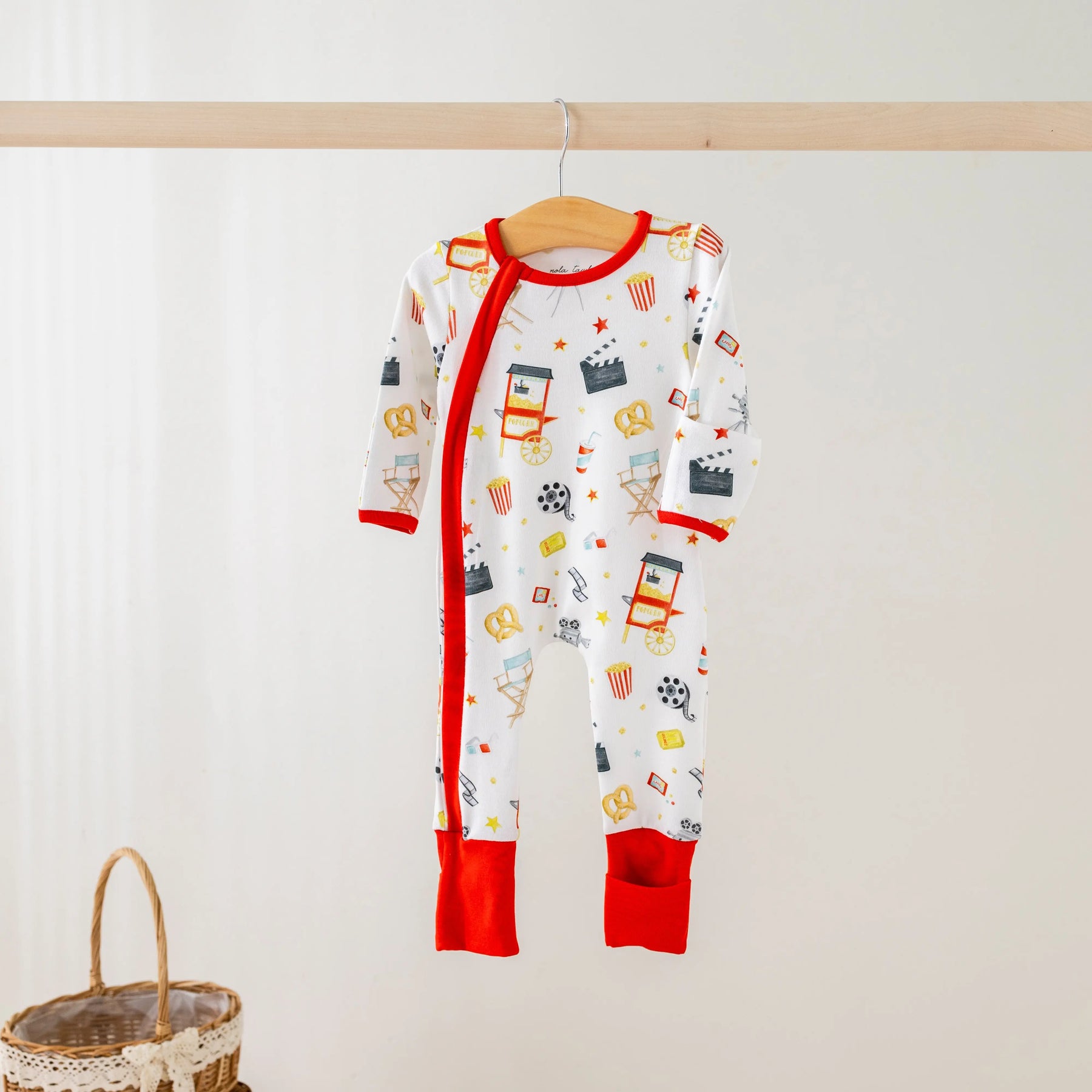 Movie Night Organic Cotton Pajamas by Nola Tawk, Southern food gift detail photo 2