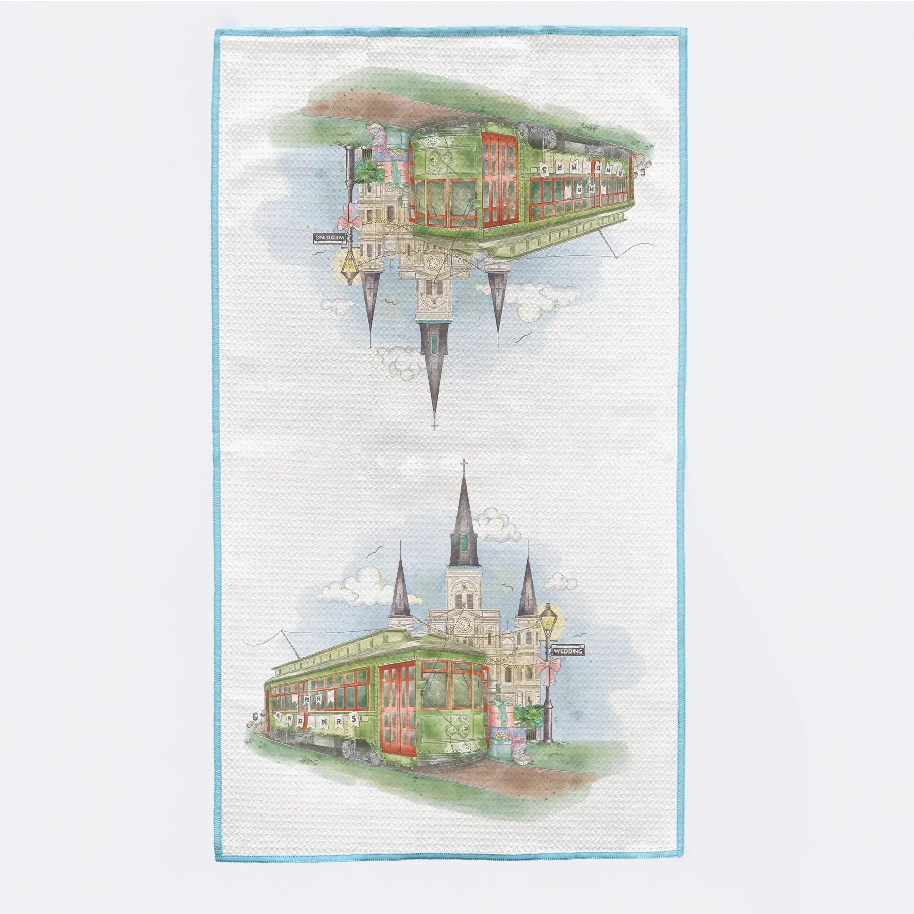 Mr. & Mrs. Kitchen Towel by Nola Tawk, tea towel detail photo 2