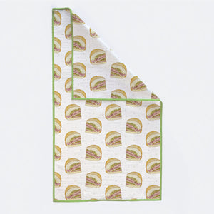 Muffuletta Kitchen Towel by Nola Tawk, tea towel main product photo