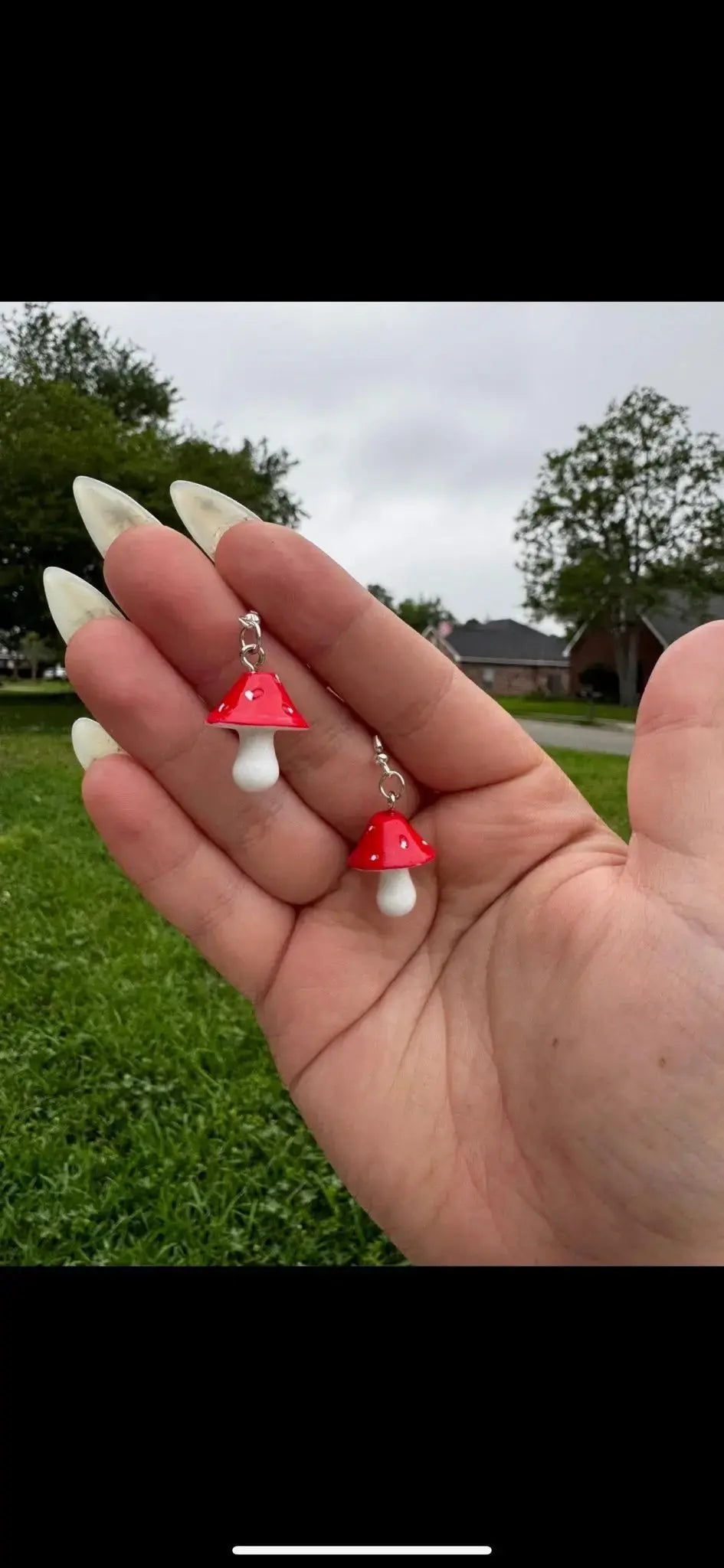 Mushroom Earrings | Cottagecore Fairycore Jewelry Gift by Mushroom Lady Co, handmade jewelry detail photo 8