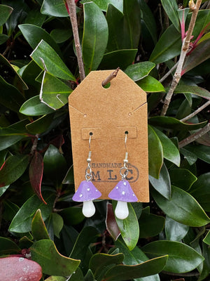 Mushroom Earrings | Cottagecore Fairycore Jewelry Gift by Mushroom Lady Co, handmade jewelry detail photo 2