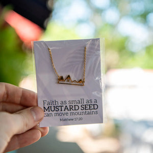 Mustard Seed Necklace - Mountain line by Still Magnolia, handmade jewelry main product photo