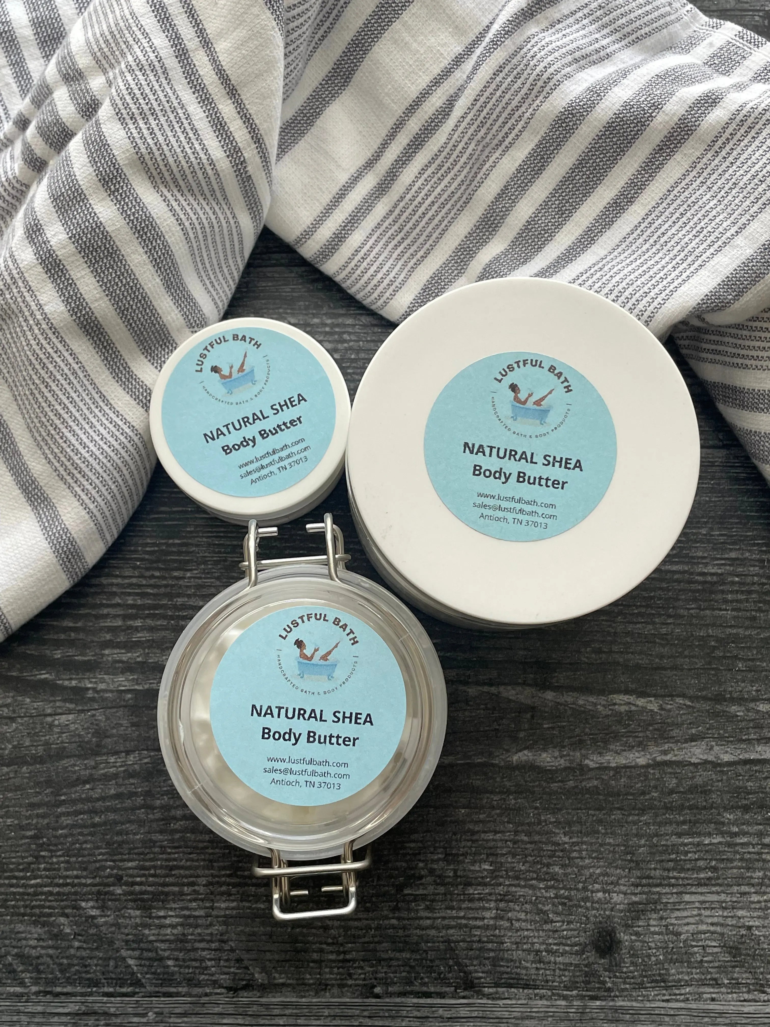 Natural Shea Body Butter by Lustful Bath, LLC, natural skincare main product photo