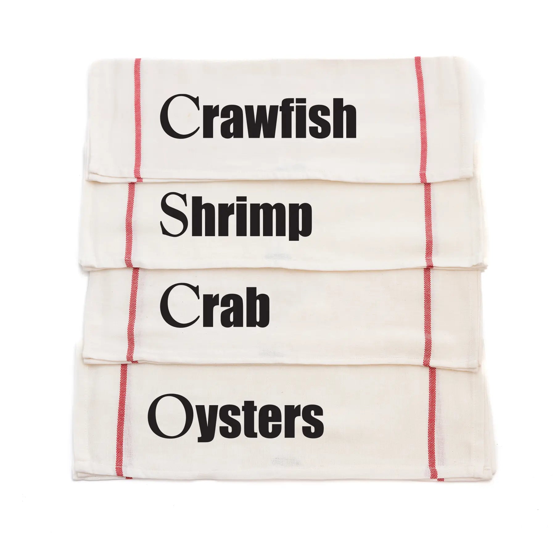 NOLA Seafood Cotton Kitchen Towels by Nola Tawk, tea towel main product photo