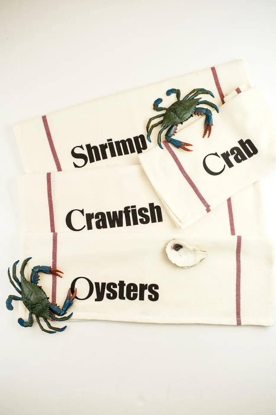 NOLA Seafood Cotton Kitchen Towels by Nola Tawk, tea towel detail photo 2