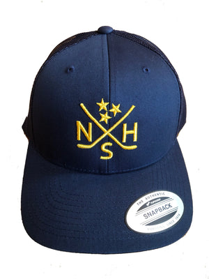 NSH X Hockey Sticks Hat Snapback (Navy/Navy) by So Nashville, Southern lifestyle apparel main product photo