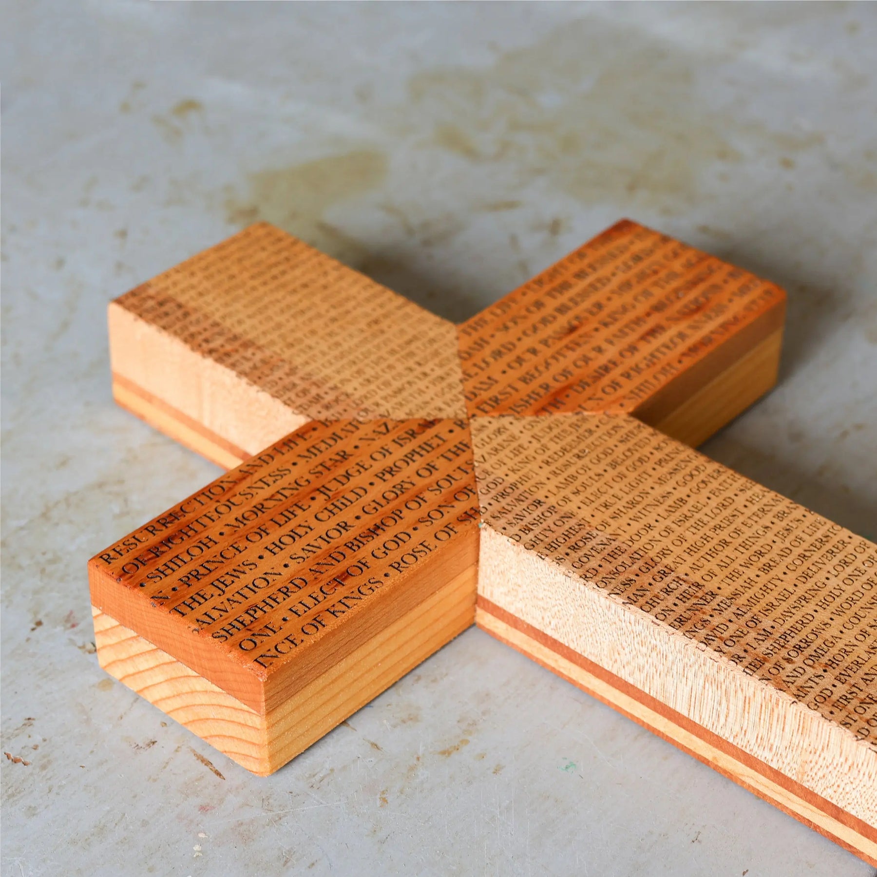 Names of the Savior Cross by Dennehey Design Co., religious items detail photo 5