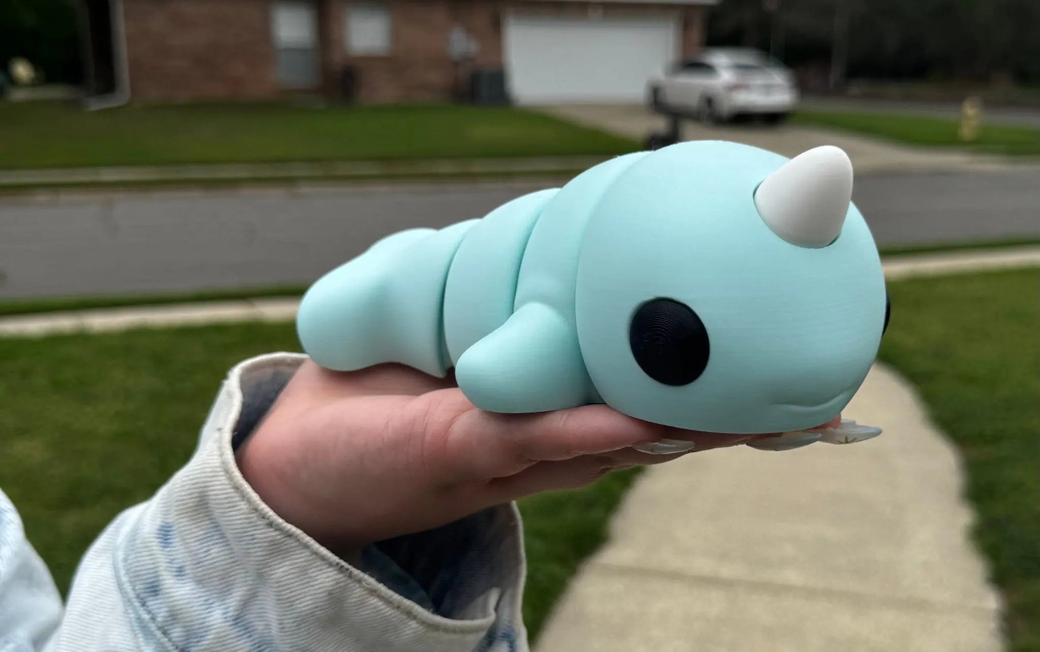 Narwhal 3D Printed Fidget Toy | Large Ocean Sensory Toy by Mushroom Lady Co, paper gift main product photo