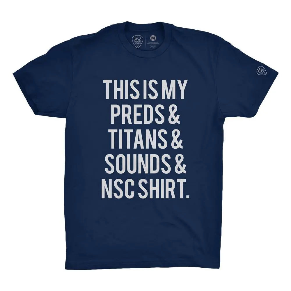 Nashville Sports Shirt by So Nashville, Southern lifestyle apparel main product photo