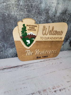National Park Service Welcome Sign by EverLee Creations, Southern home decor detail photo 6