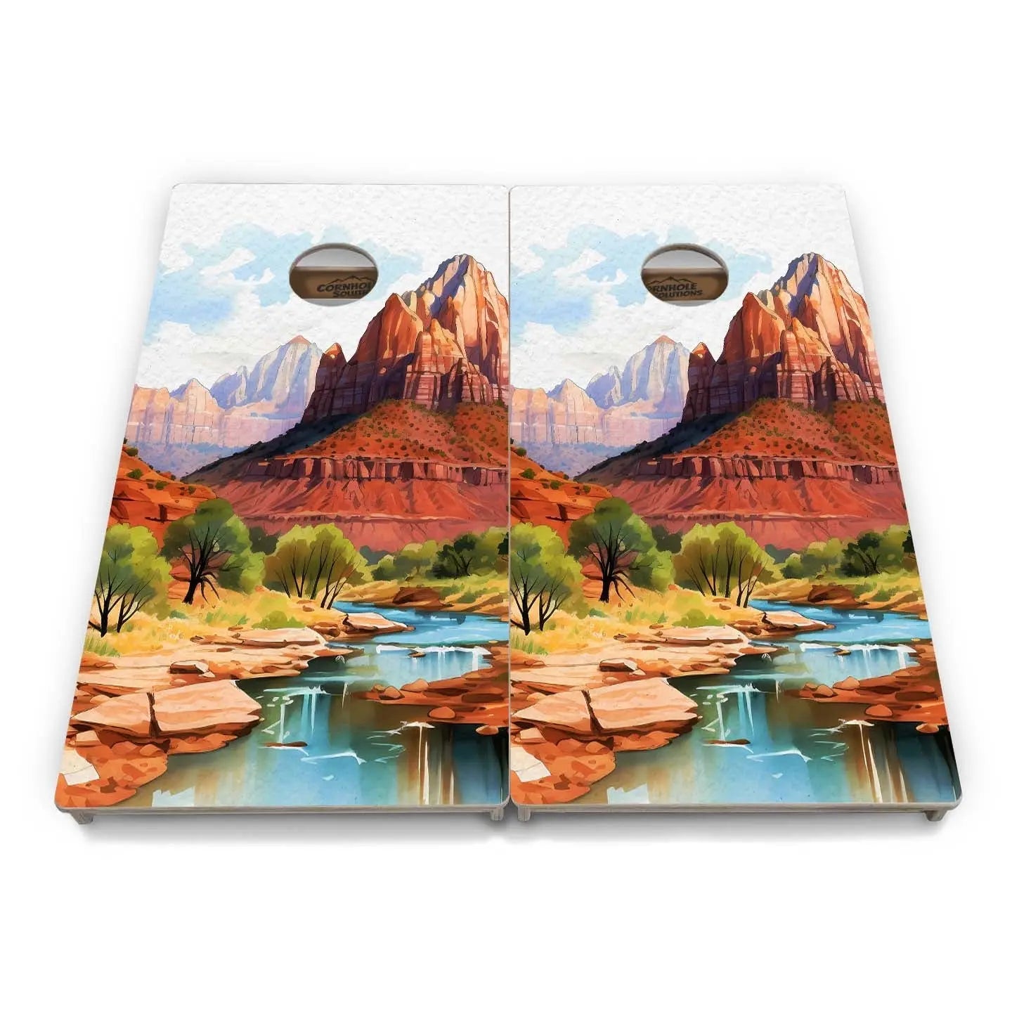 National Parks Cornhole Boards - Professional Tournament Series (10 options) by Cornhole Solutions, custom cornhole board detail photo 2