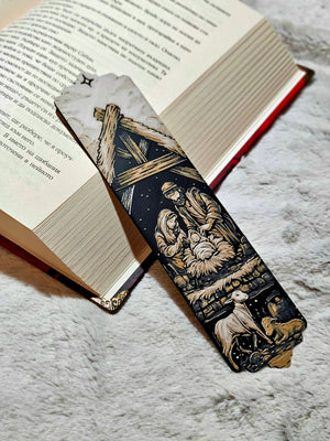 Nativity Scene Christmas Bookmark – Holy Family Christmas Bookmark by The Tween Space, paper gift main product photo